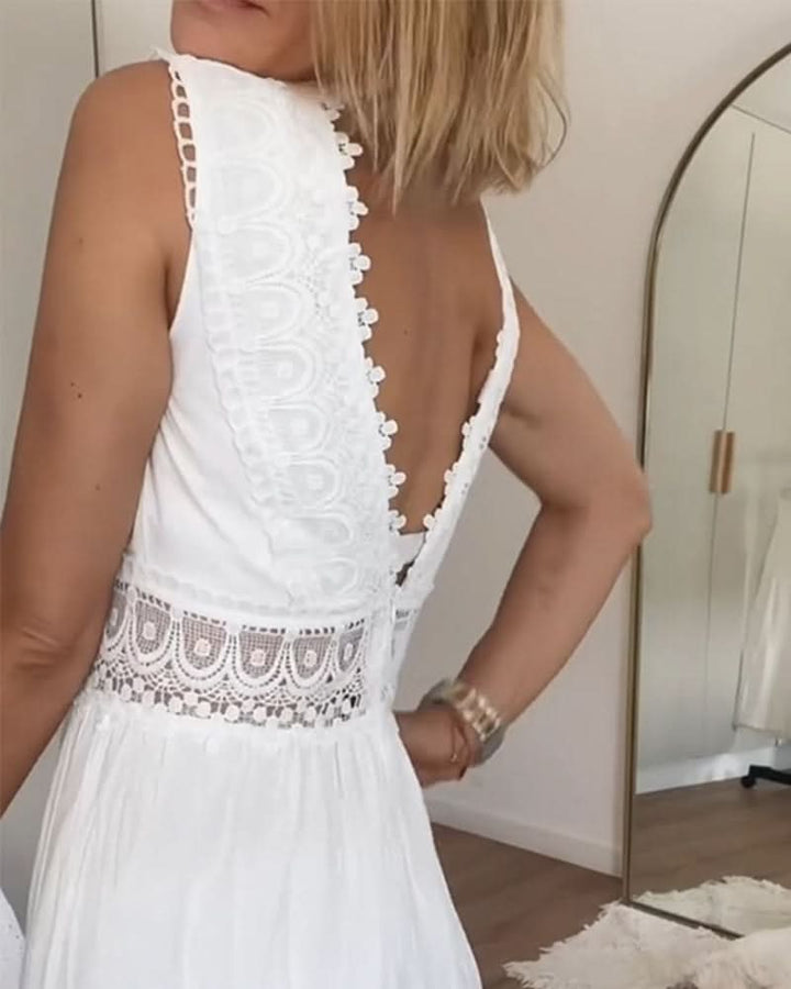 Michaela - Lace V-Neck Maxi dress