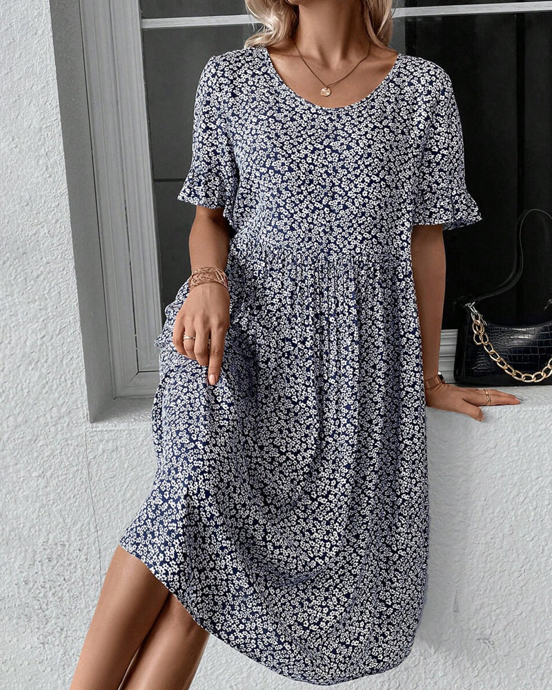 Gia – Elegant Floral Midi Dress