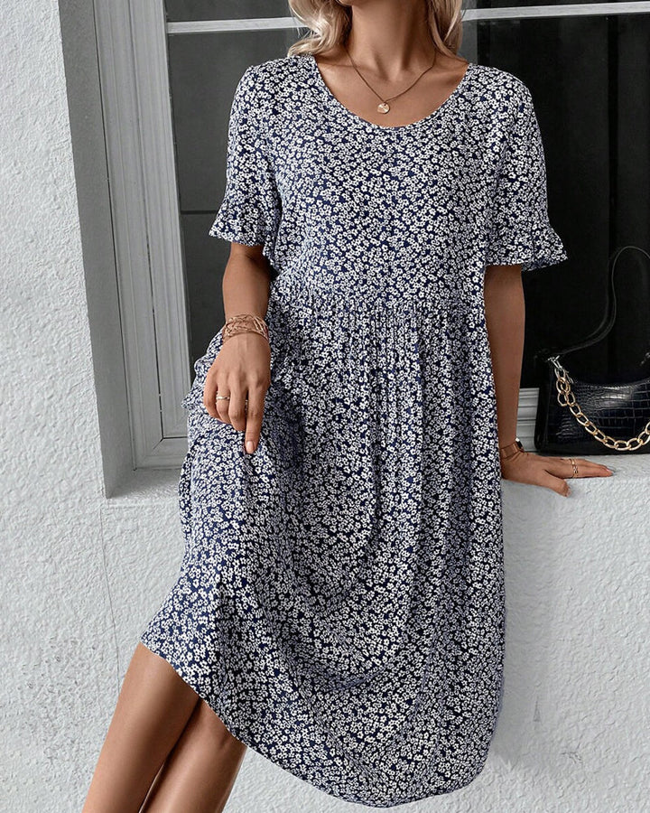 Gia – Elegant Floral Midi Dress