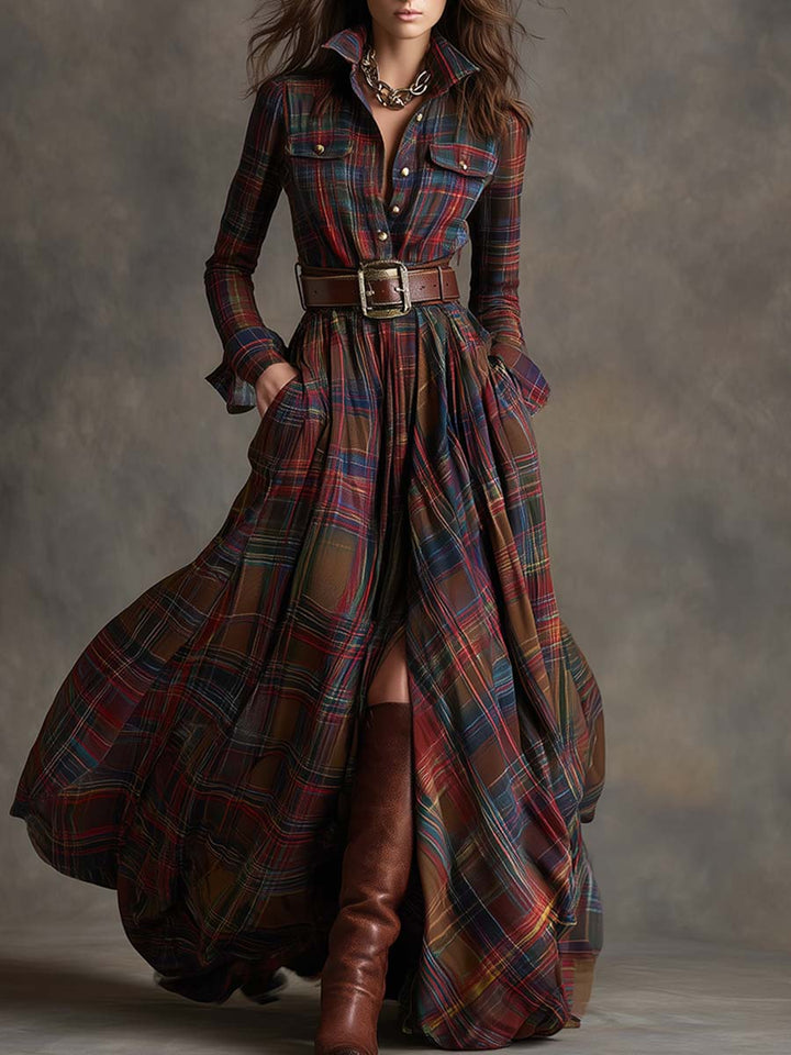 Helen - Belted Shirt Dress with Pockets