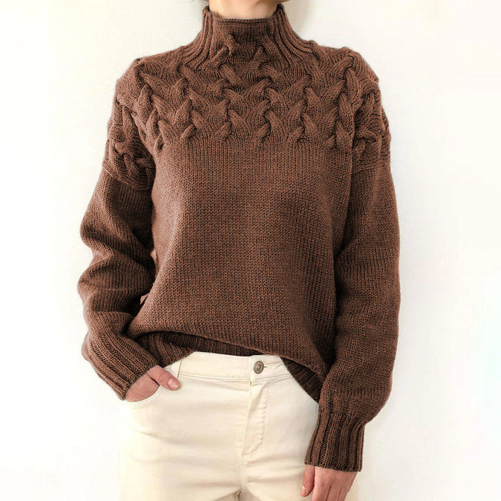 Mella - Cozy Turtleneck Knit Sweater