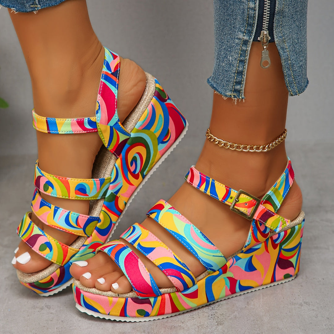 Kiara - Platform Ankle Strap Sandals With Elevated Comfort