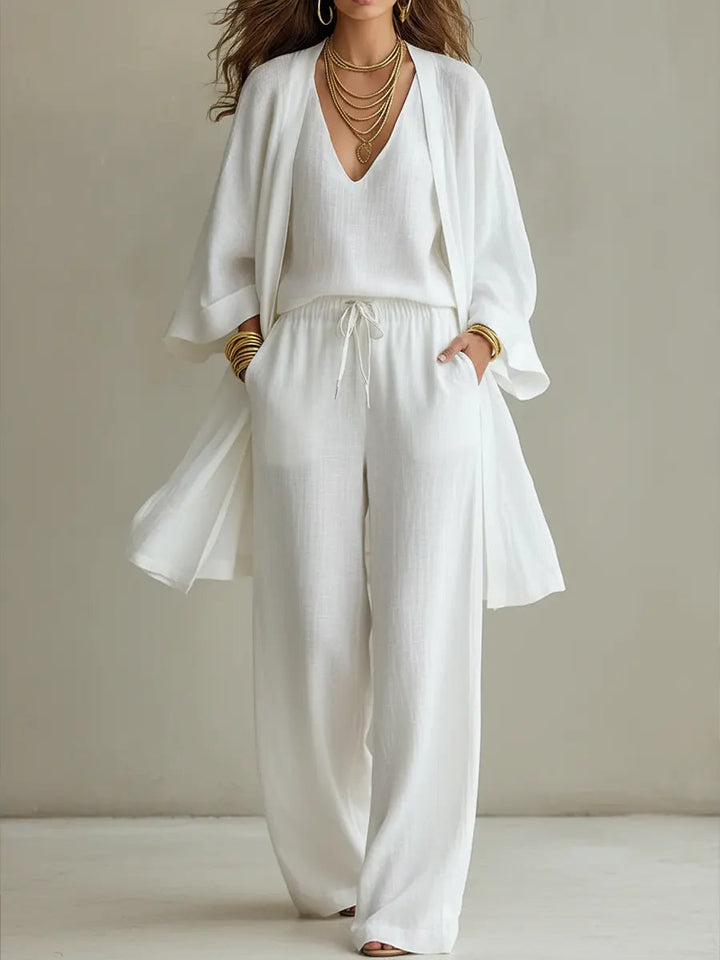 Emiliana™ | Casual 3-piece Linen Loungewear Set