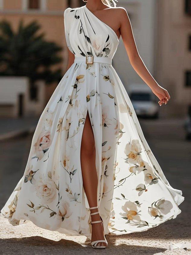 Erica - Light Green Floral Maxi Dress