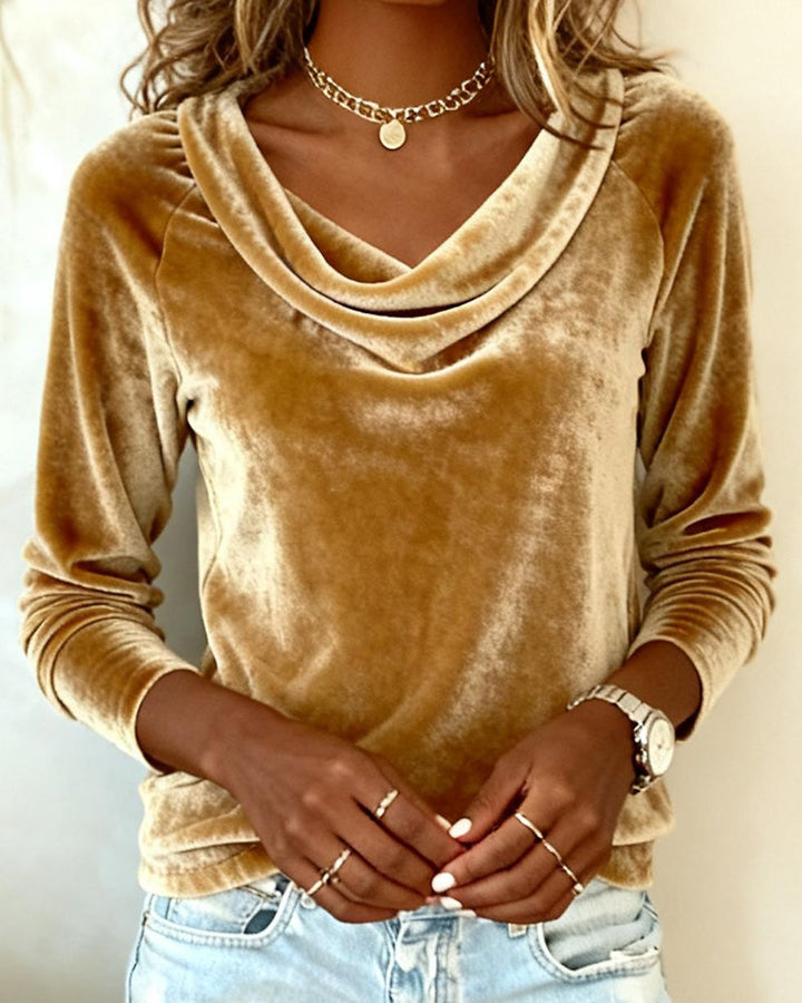 Joyce – Velvet Long Sleeve Top