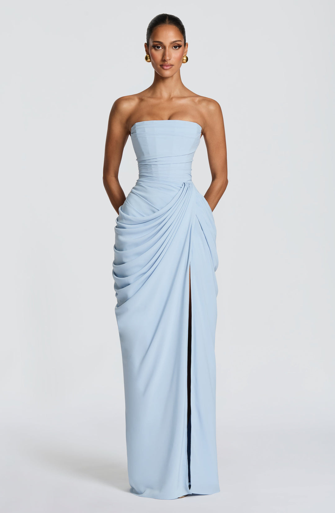 Lolita - Strapless Maxi Dress with Corset