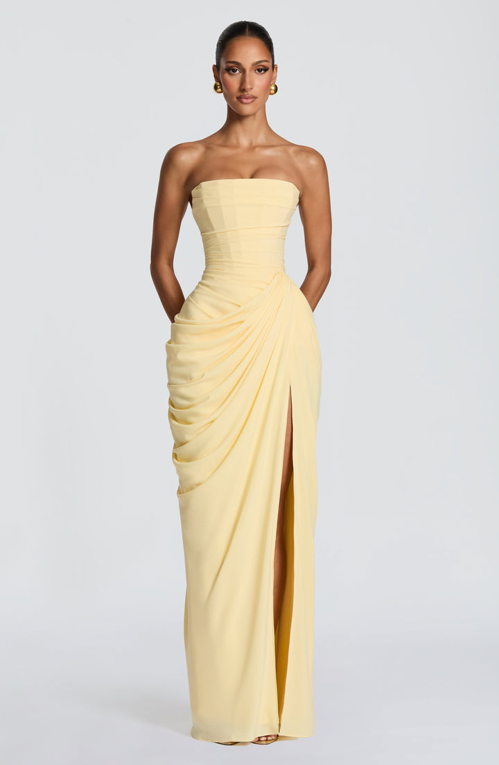 Lolita - Strapless Maxi Dress with Corset