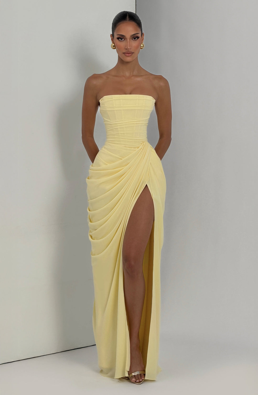 Lolita - Strapless Maxi Dress with Corset