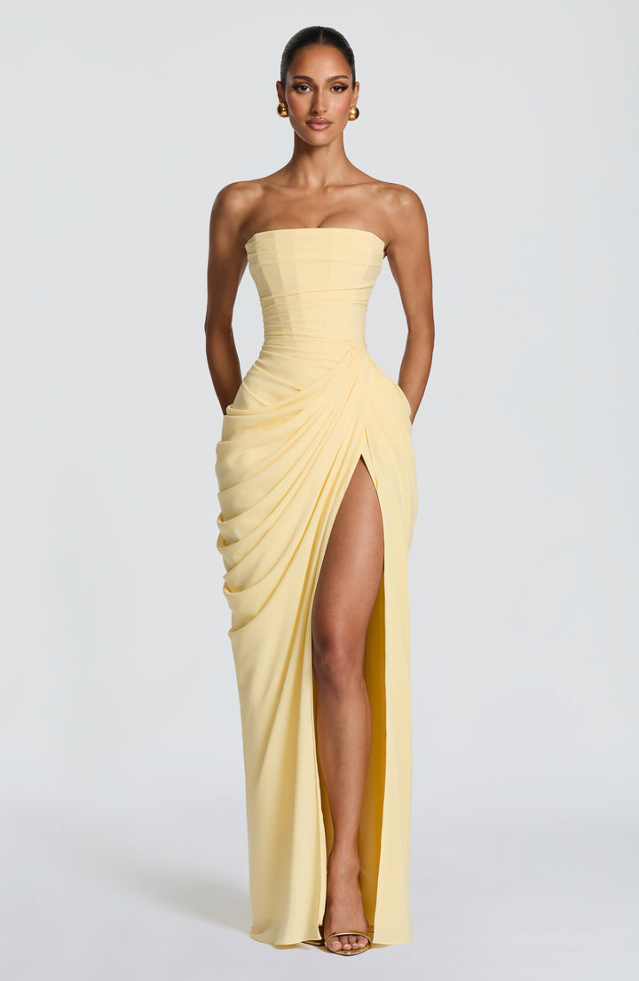 Lolita - Strapless Maxi Dress with Corset