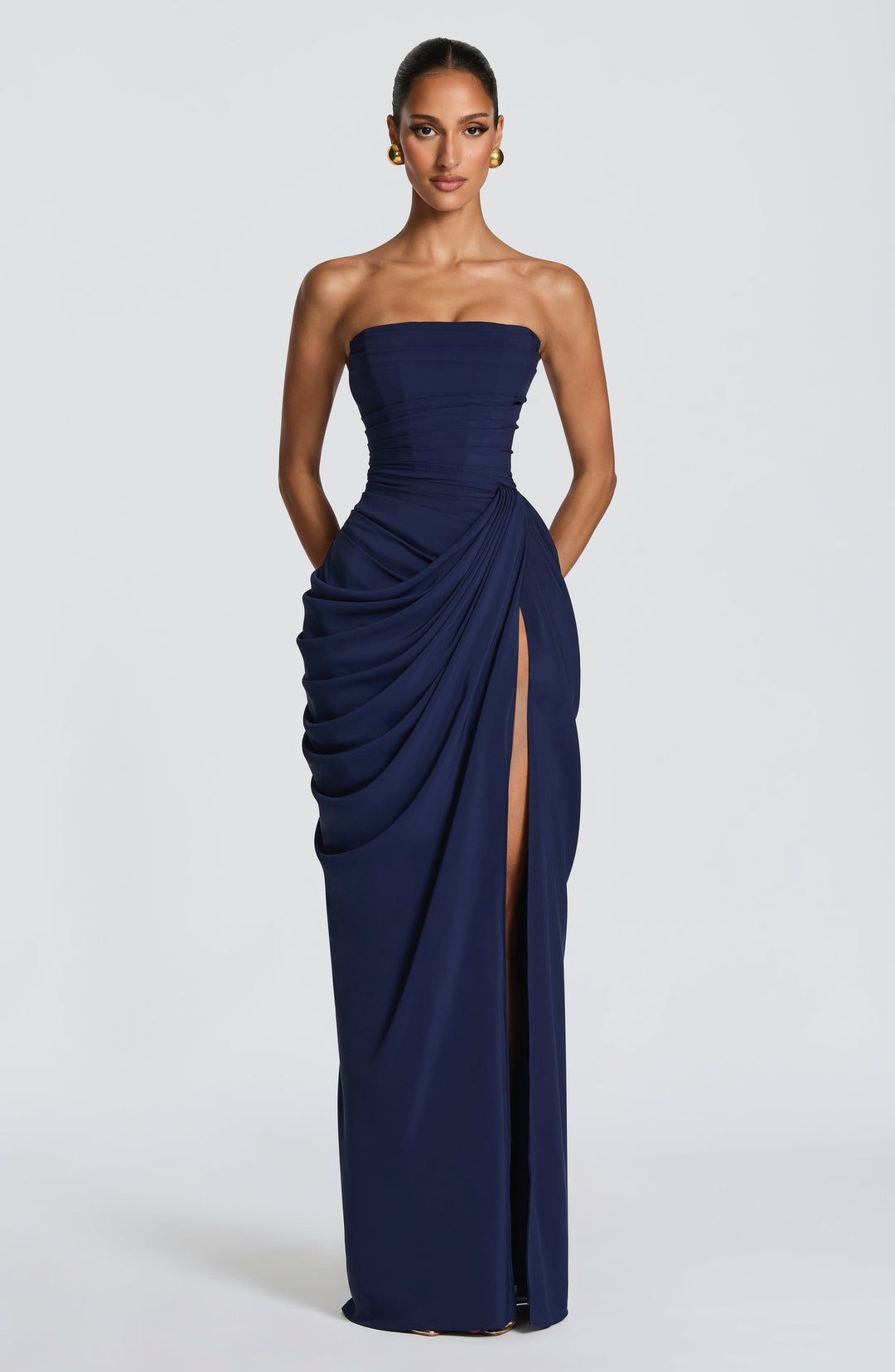 Lolita - Strapless Maxi Dress with Corset