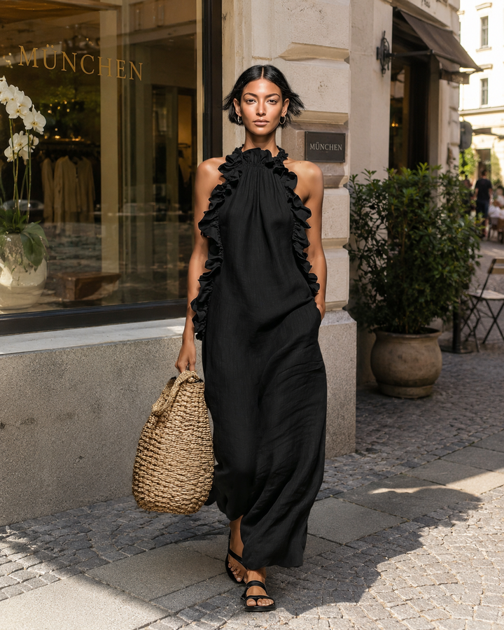 Darlene - Sleeveless Linen Maxi Dress