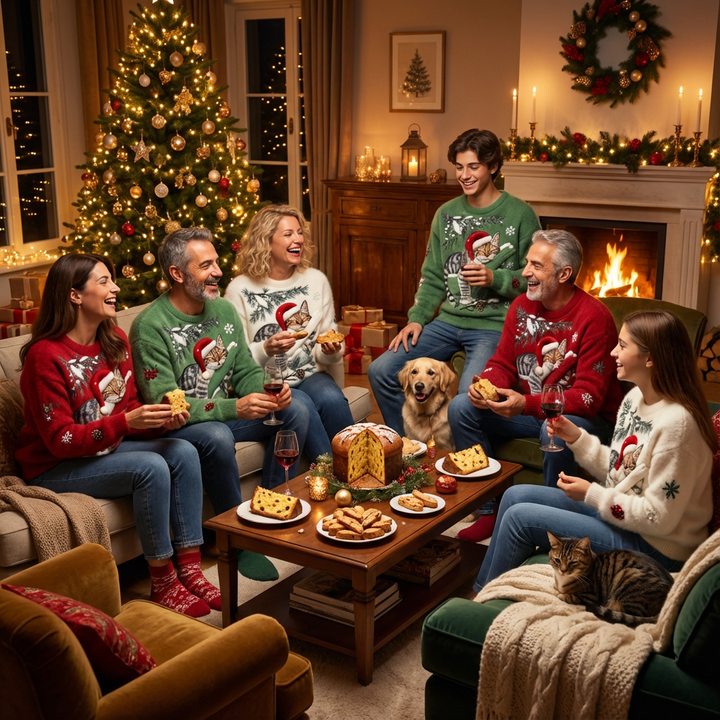 Maela – Cozy Christmas Sweater with Kitten