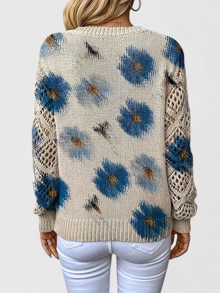 Aurelia – Elegant Floral Sweater