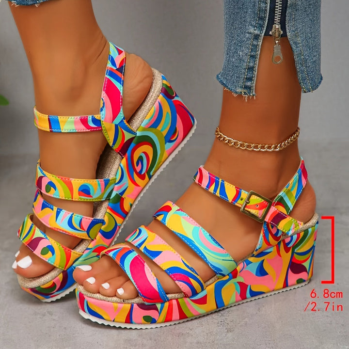 Kiara - Platform Ankle Strap Sandals With Elevated Comfort