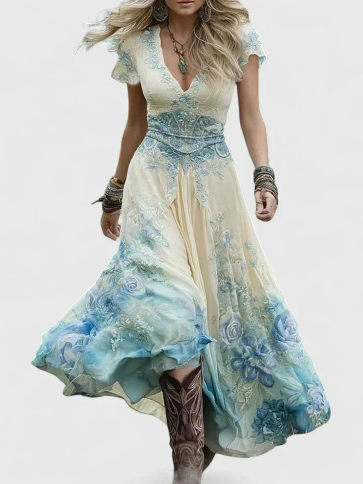Cindy - Elegant Floral Maxi Dress