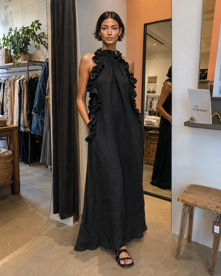 Darlene - Sleeveless Linen Maxi Dress