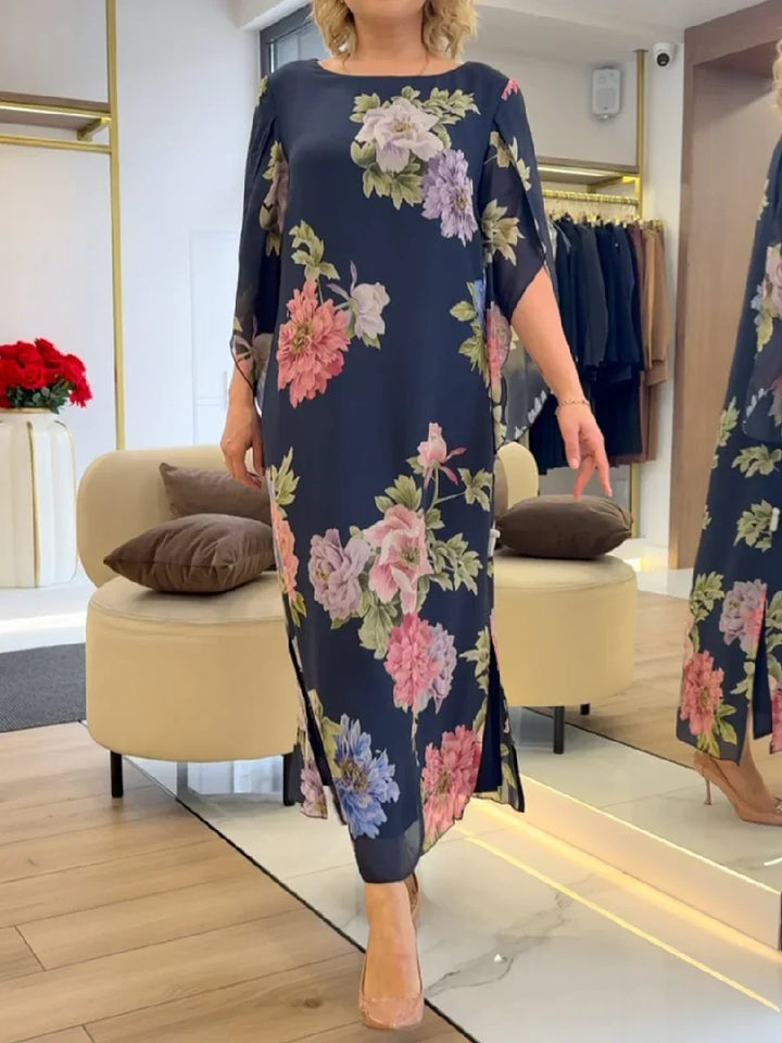 Saylor - Lightweight Floral Chiffon Maxi Dress