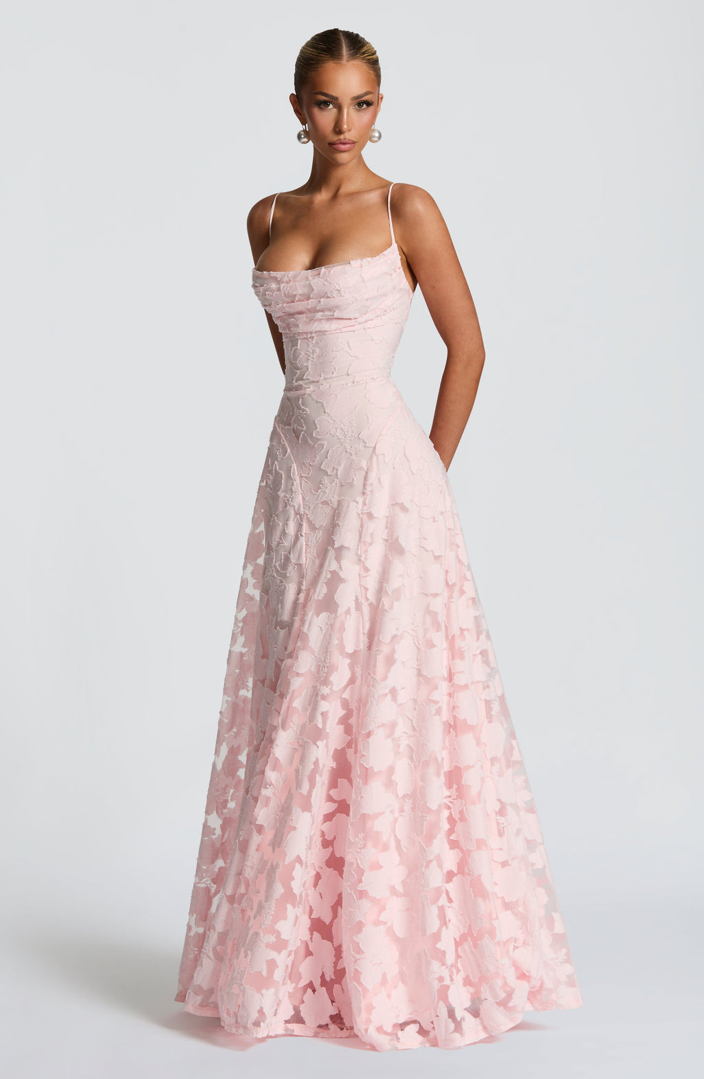 Deena - Long Lace Bustier Dress