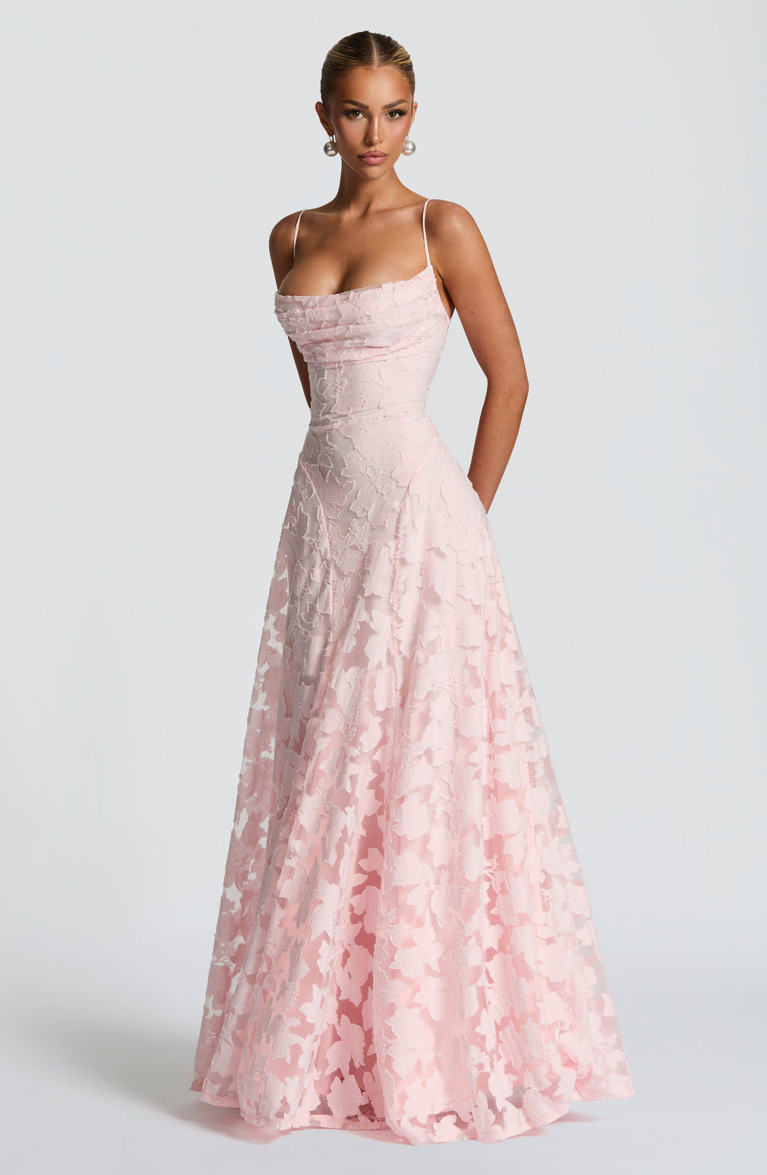 Deena - Long Lace Bustier Dress