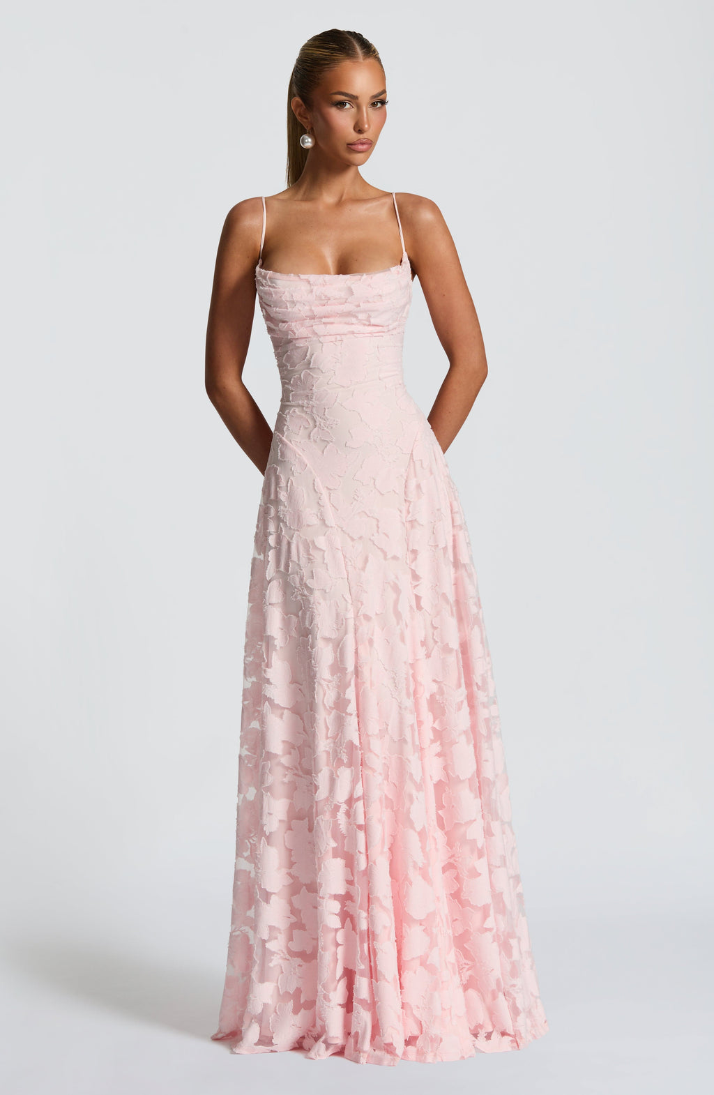 Deena - Long Lace Bustier Dress