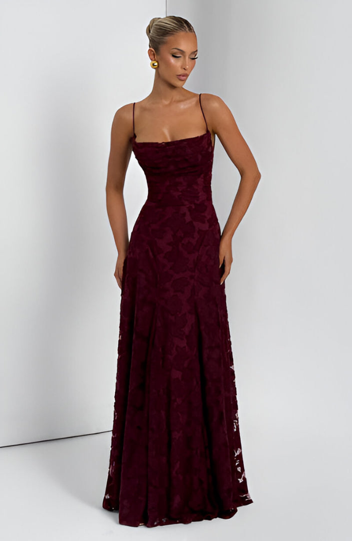 Deena - Long Lace Bustier Dress