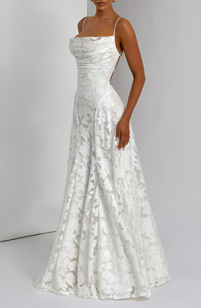 Deena - Long Lace Bustier Dress