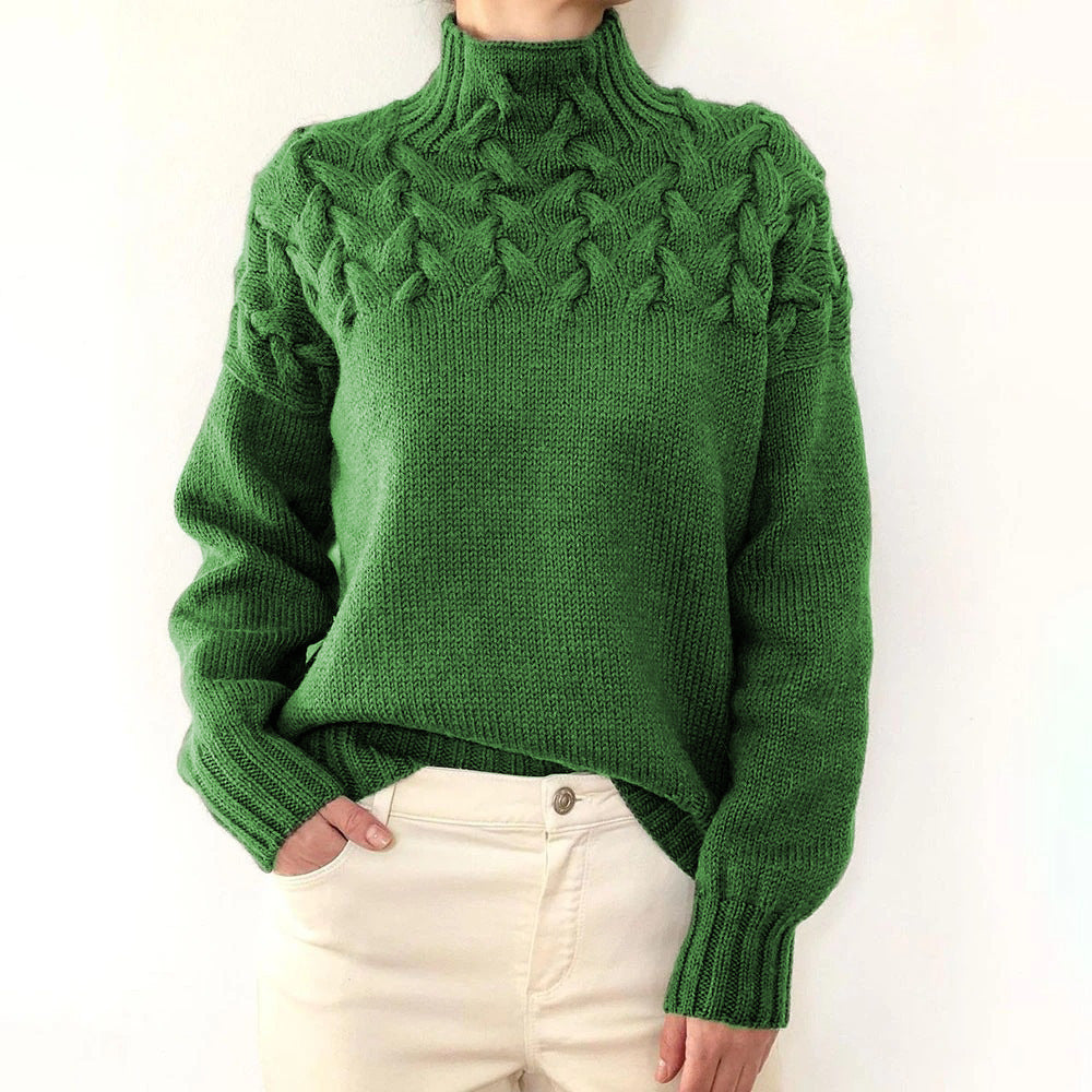 Mella - Cozy Turtleneck Knit Sweater