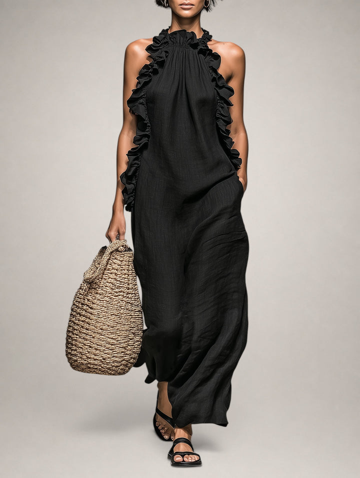 Darlene - Sleeveless Linen Maxi Dress