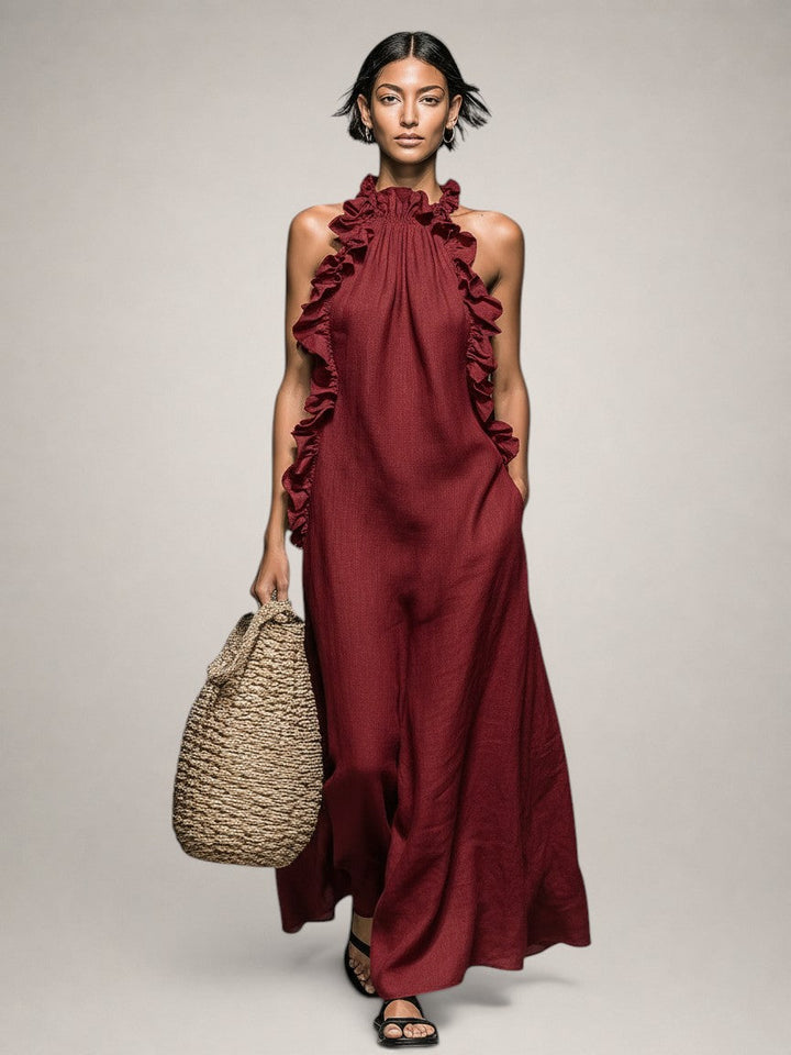Darlene - Sleeveless Linen Maxi Dress