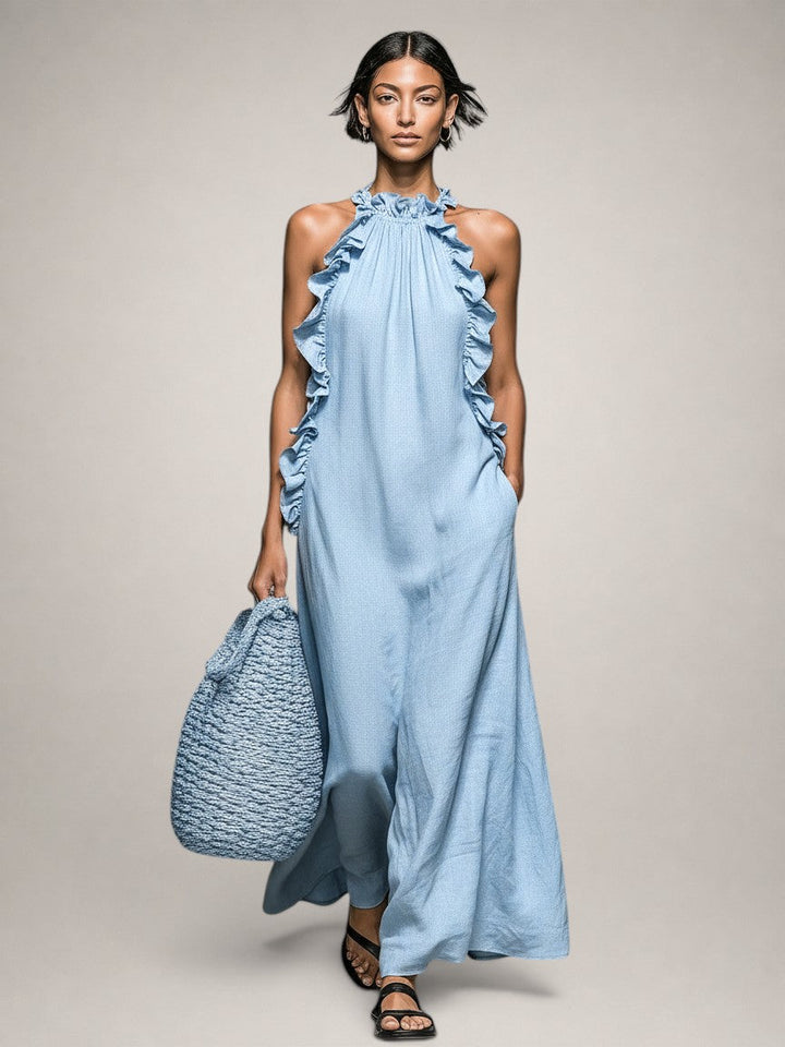 Darlene - Sleeveless Linen Maxi Dress