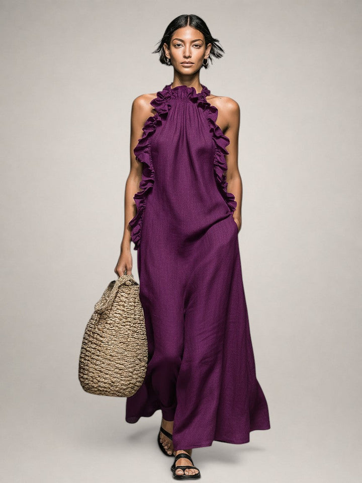 Darlene - Sleeveless Linen Maxi Dress