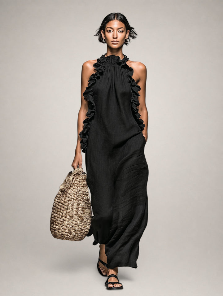 Darlene - Sleeveless Linen Maxi Dress