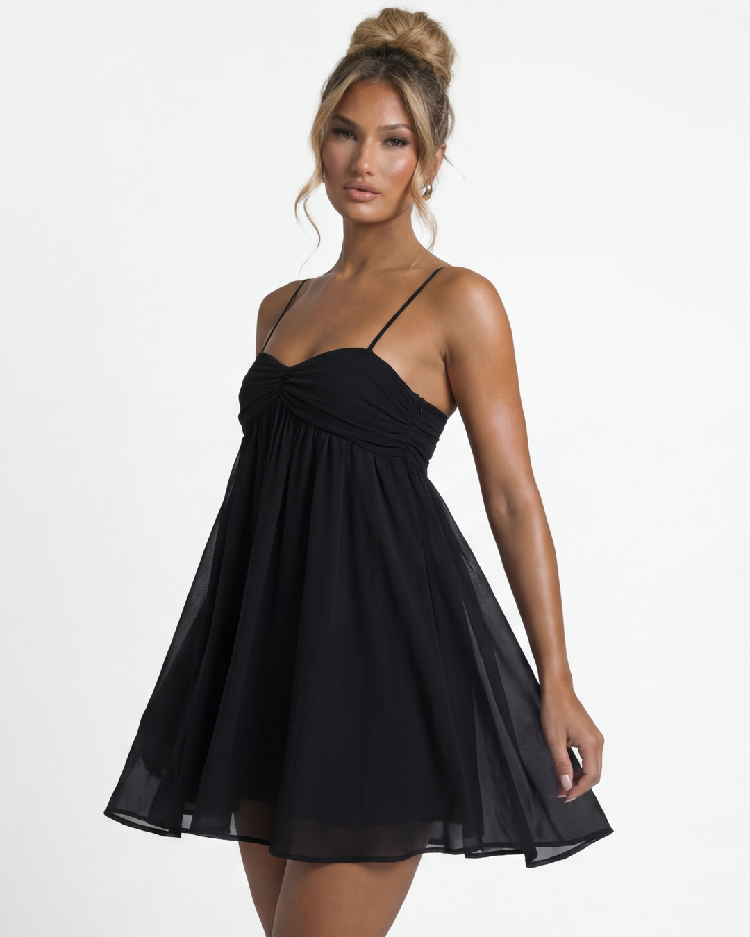 Rachel - Flowy Babydoll Mini Dress