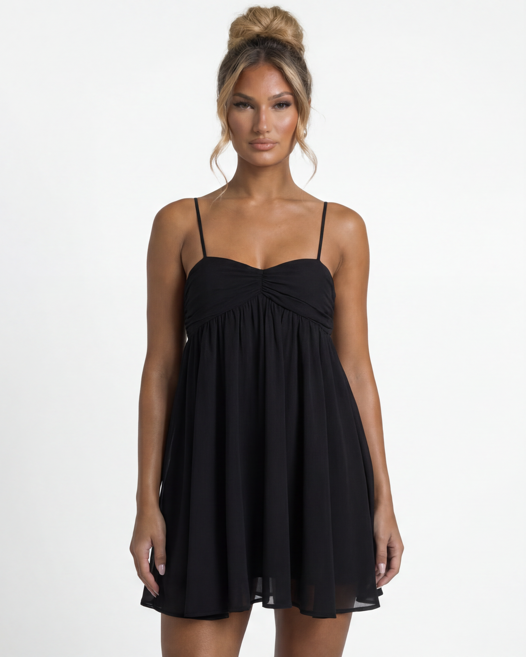 Rachel - Flowy Babydoll Mini Dress