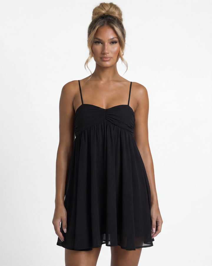 Rachel - Flowy Babydoll Mini Dress