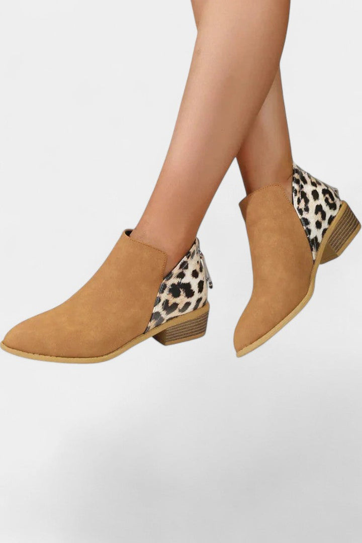 Janicee Stylish Leopard Print Orthopedic Boots