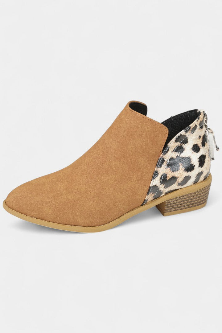 Janicee Stylish Leopard Print Orthopedic Boots