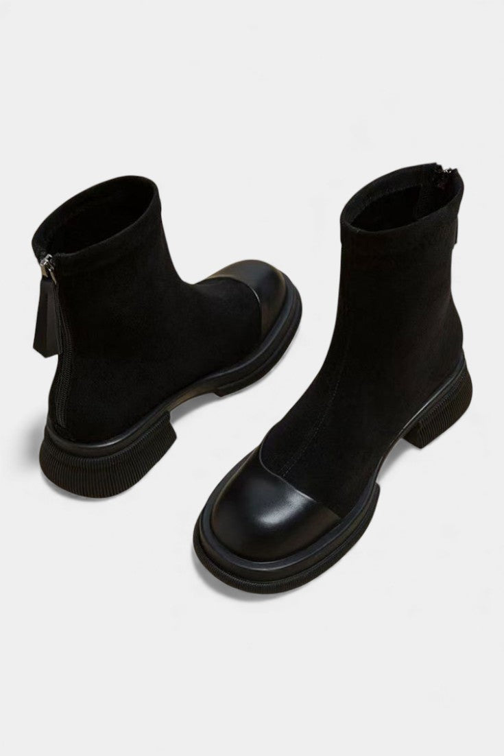 Britta Chunky Sole Ankle Boots with Buckle Accent