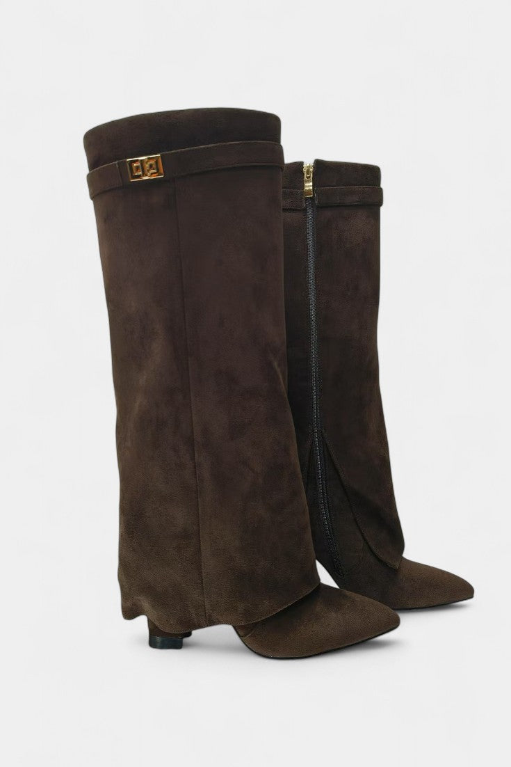 Raya Knee-High Boots with Block Heel