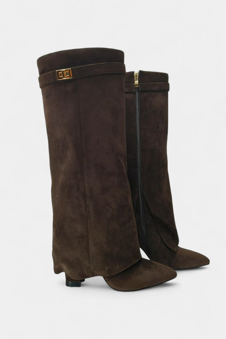 Raya Knee-High Boots with Block Heel