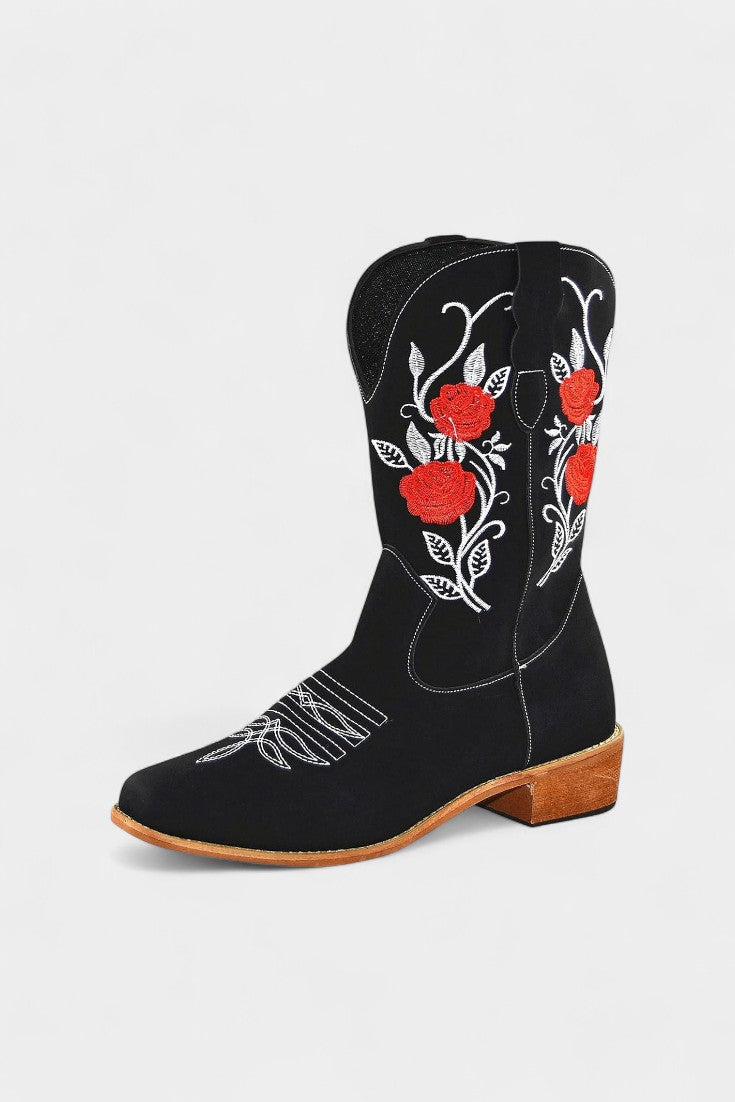 Pink Virginia Embroidered Cowboy Boots