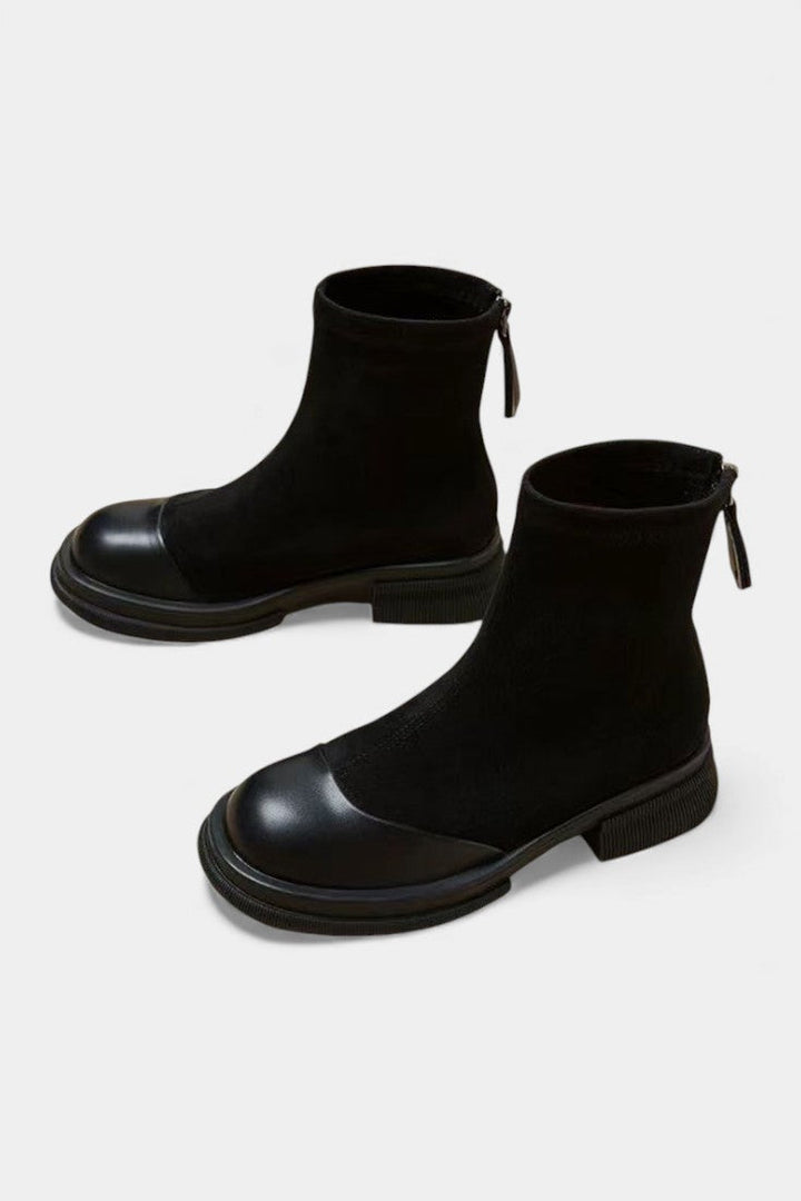 Britta Chunky Sole Ankle Boots with Buckle Accent