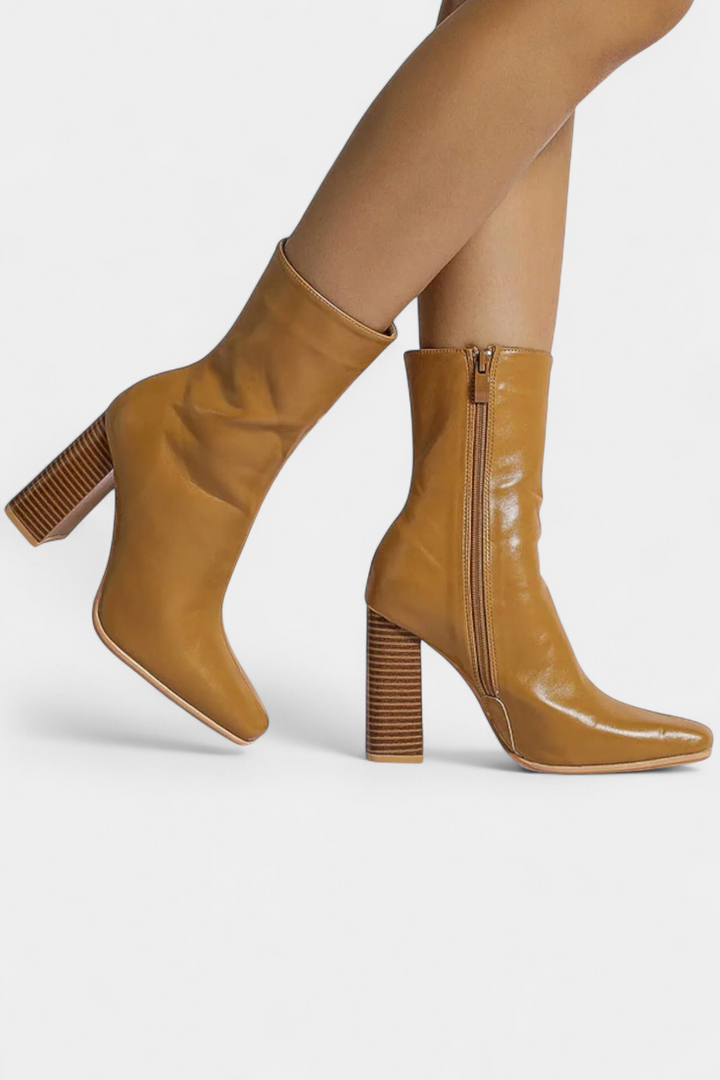 Linde Contemporary Mid-Calf Boots with a Spacious Fit