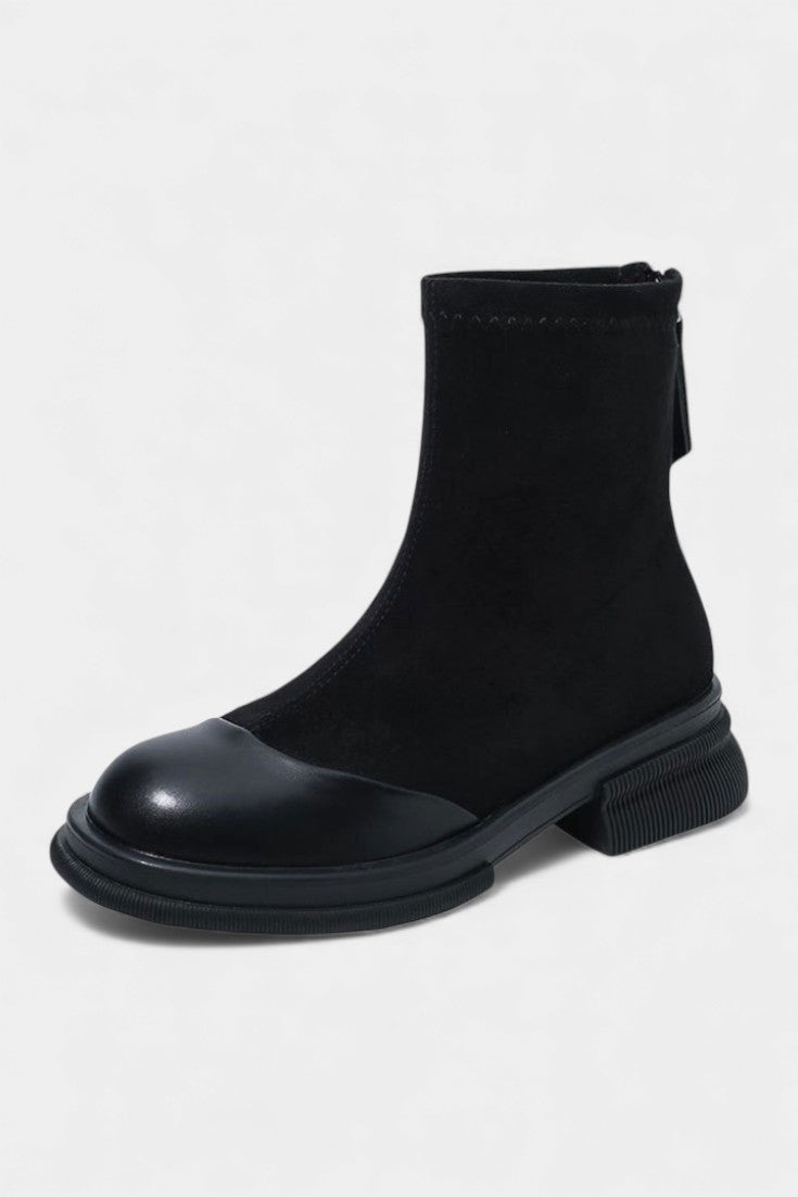 Britta Chunky Sole Ankle Boots with Buckle Accent