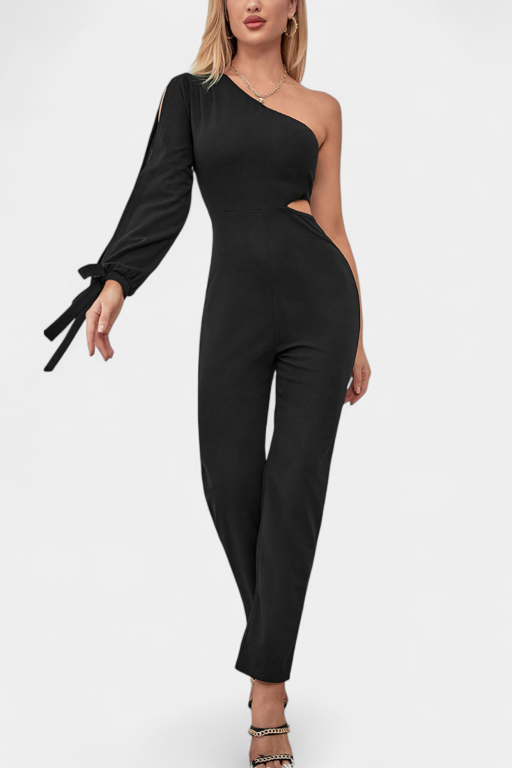 Asymmetrical Knot Detail Jumpsuit by Sahar