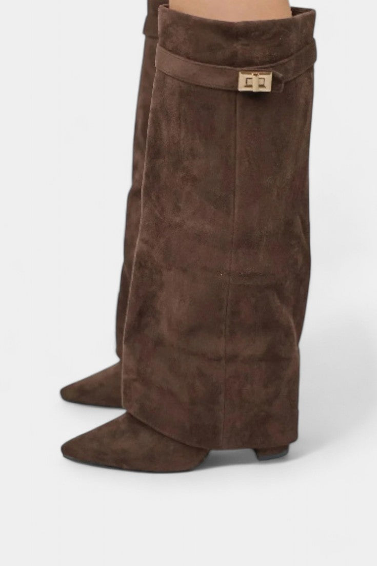 Raya Knee-High Boots with Block Heel