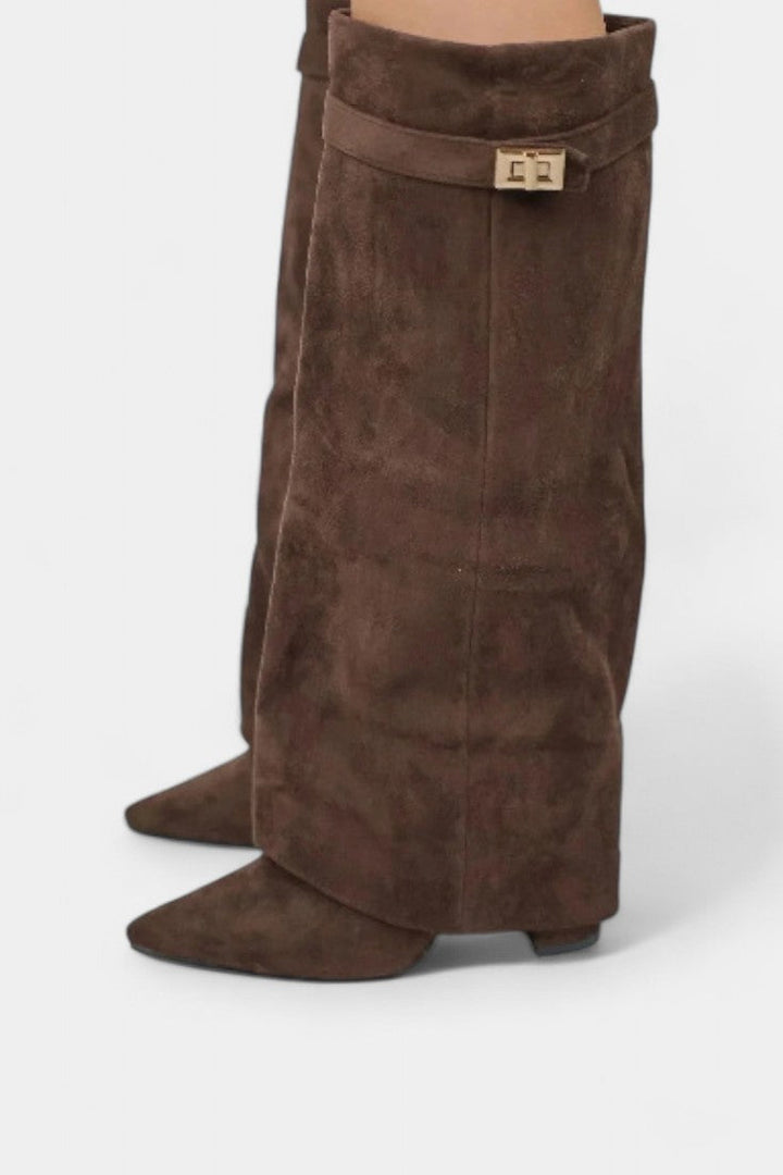 Raya Knee-High Boots with Block Heel