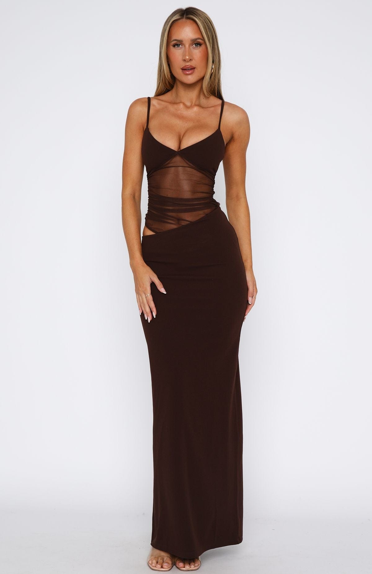 Lyca - Elegant Maxi Dress with Cut Outs