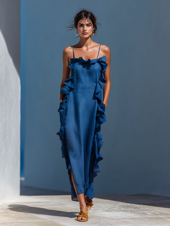 Harra - Flowing Maxi Dress with Ruffle Details