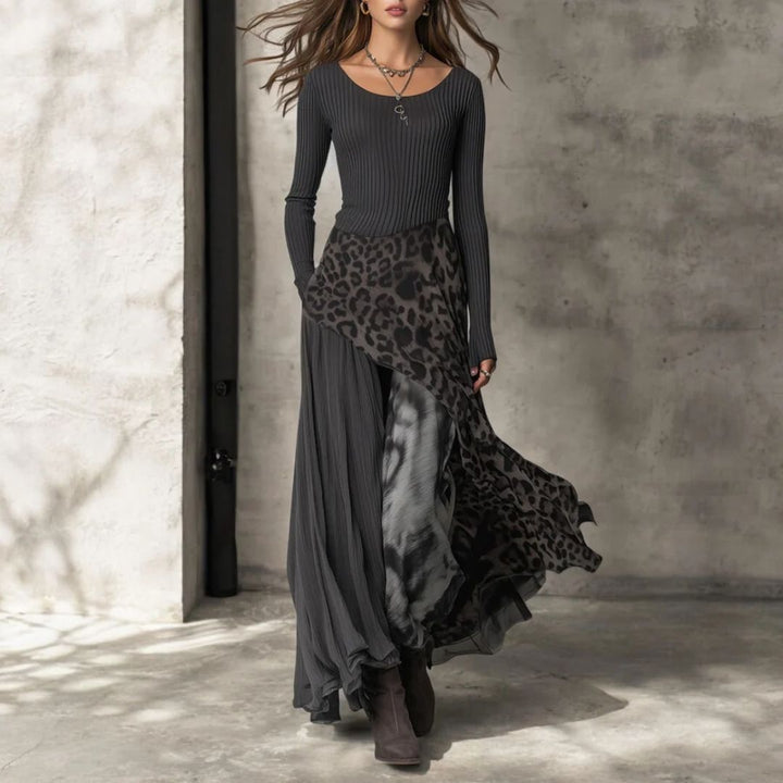 Rian - Long Leopard-Print Maxi Dress
